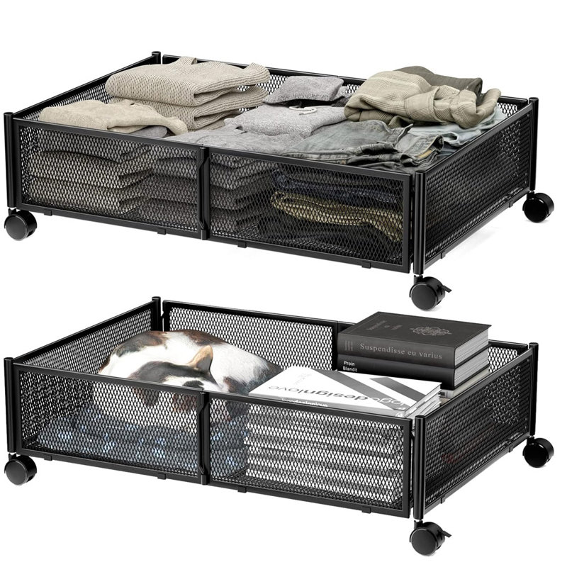 Rebrilliant Metal Under Bed Storage Bin Wayfair